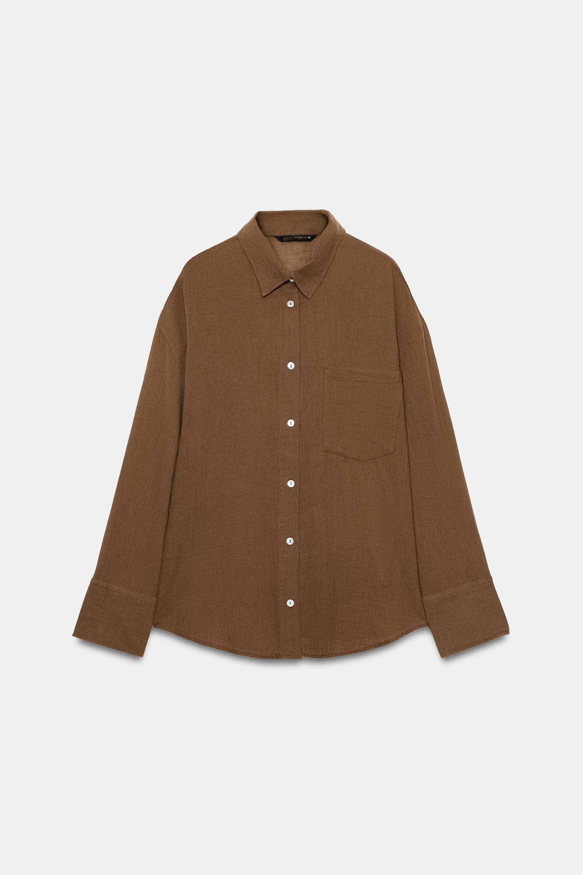 OVERSIZED GAUZE SHIRT WITH POCKET